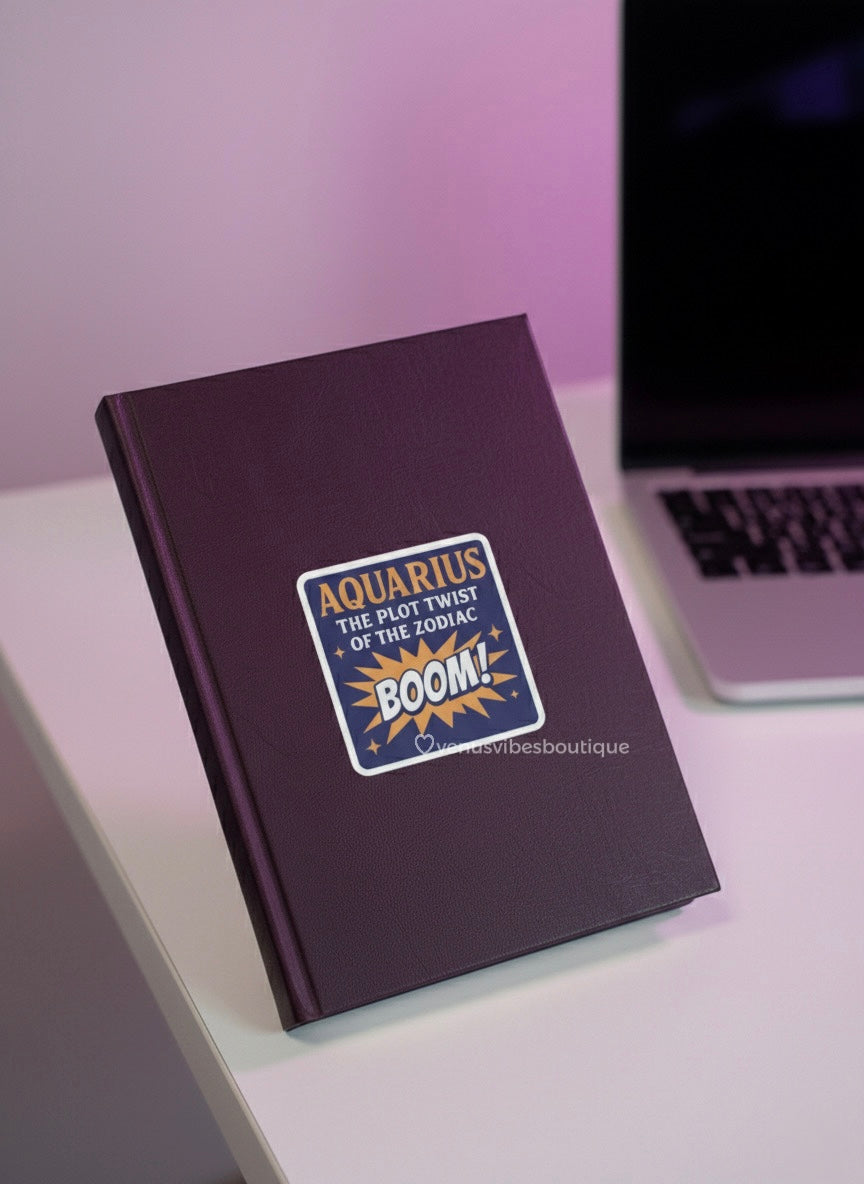 Aquarius Zodiac Sticker – Funny Astrology Sticker for Journals, Laptops & Phone Cases | Aquarius Gift