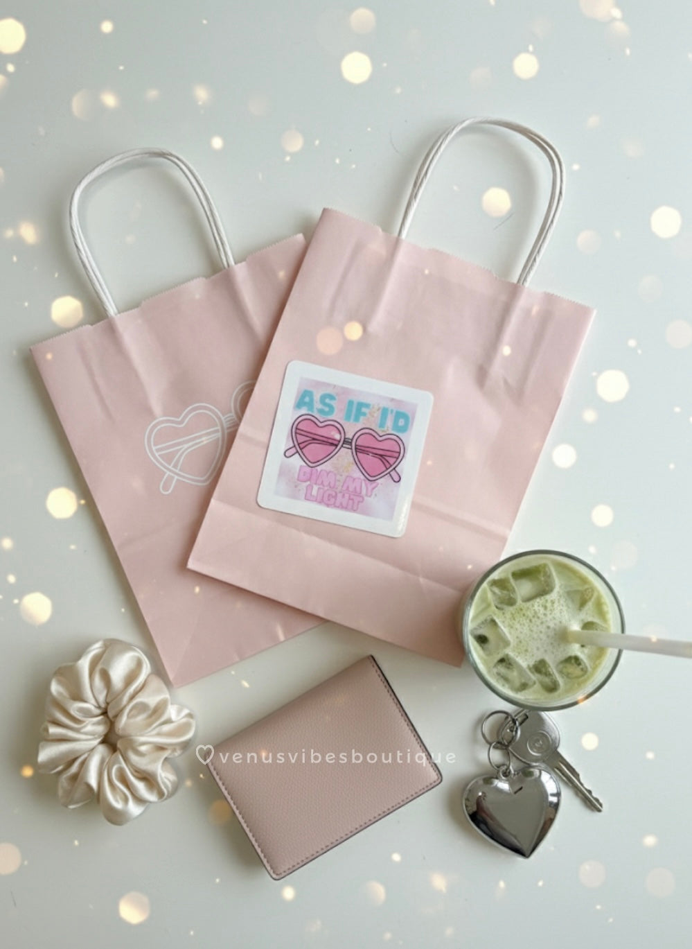 As If I’d Dim My Light Y2K Aesthetic Sticker | Pink Laptop, Water Bottle & Journal Sticker