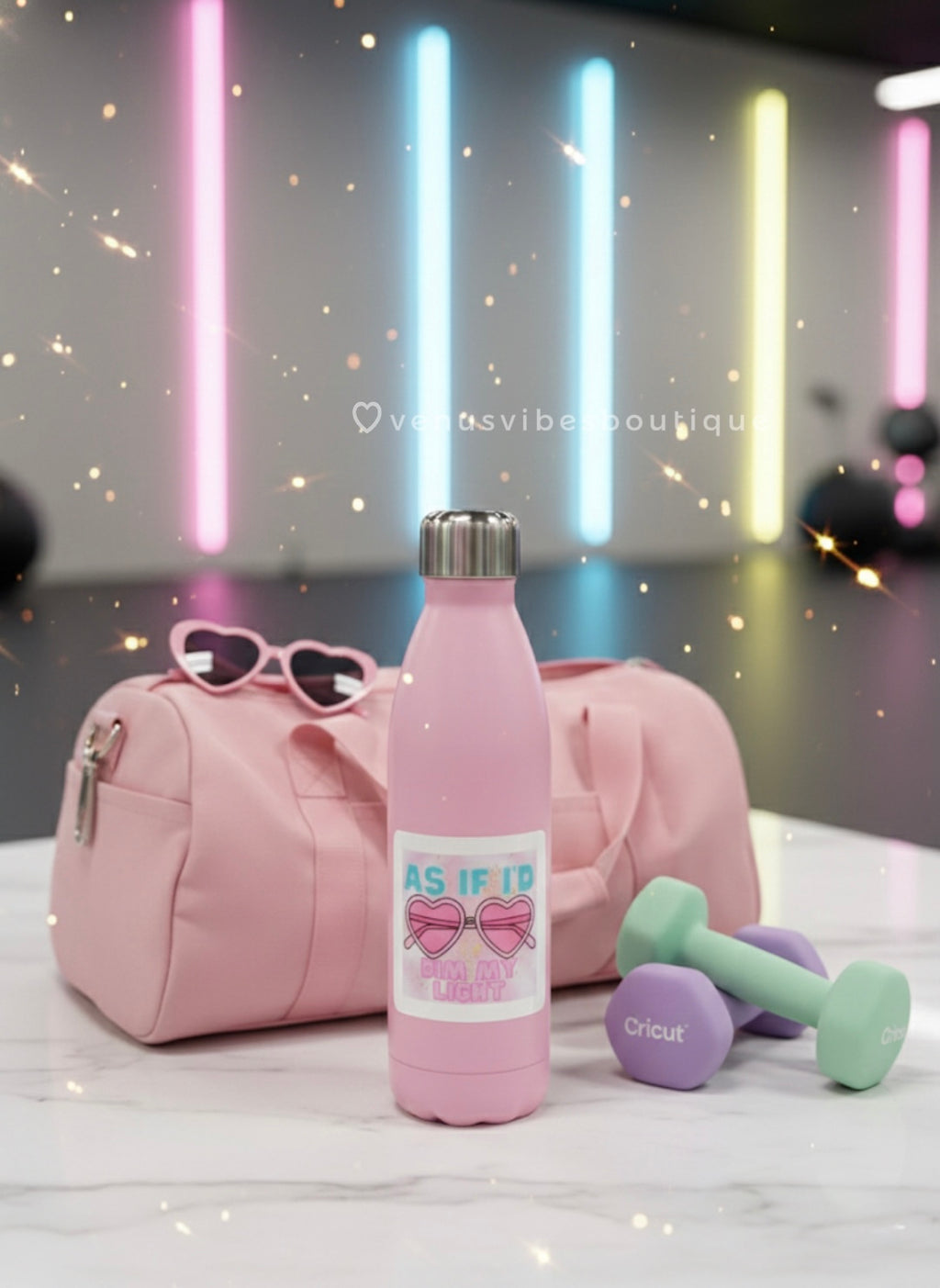 As If I’d Dim My Light Y2K Aesthetic Sticker | Pink Laptop, Water Bottle & Journal Sticker